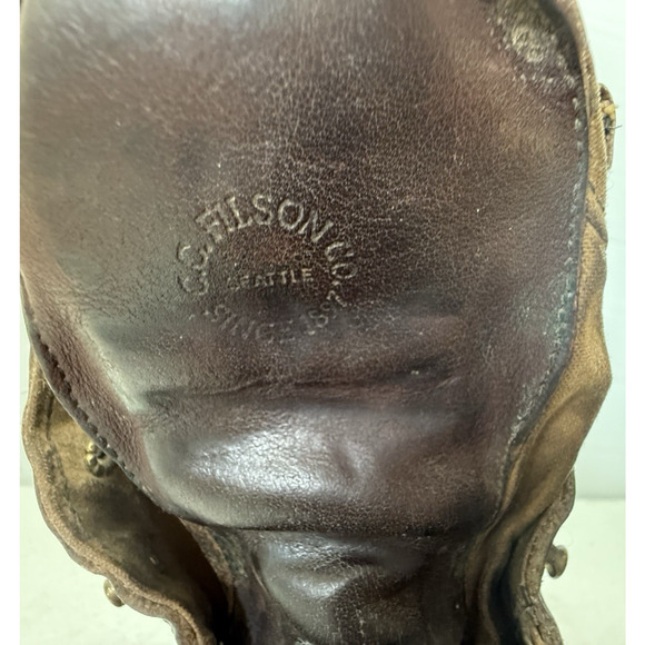 C.C. Filson Highlander Hunting Boots Mens Size 9 D Brown Leather Vibram